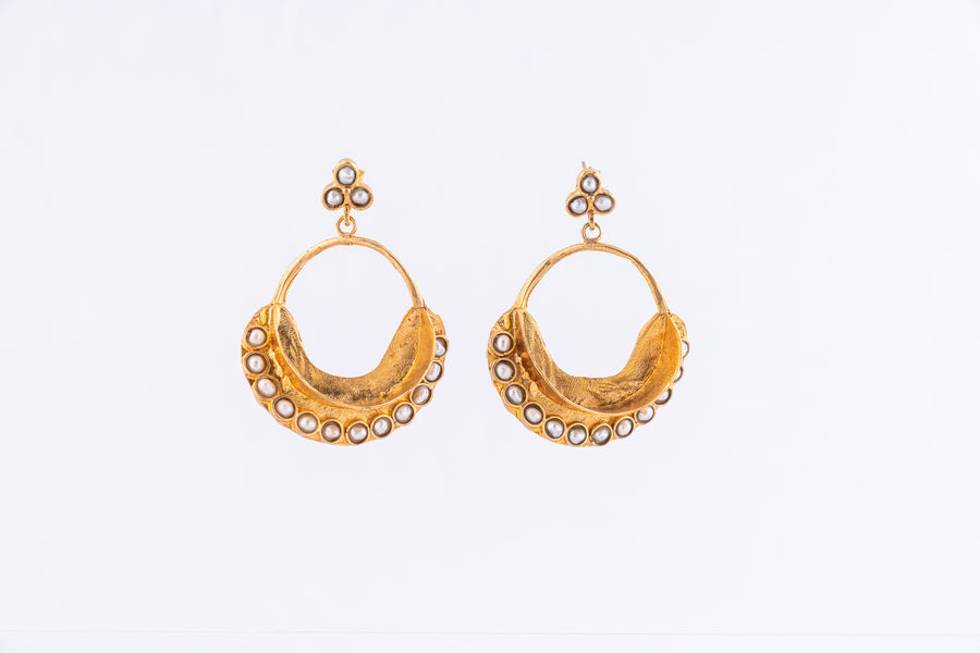 Golden Crescent Hoops