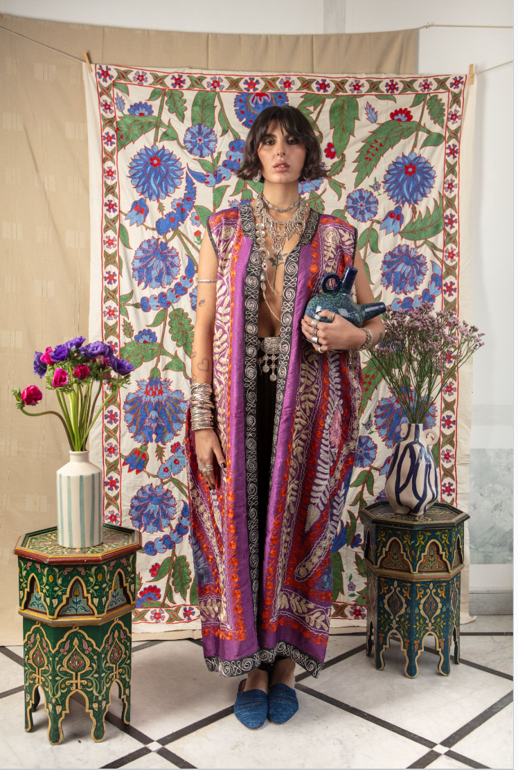 Sleeveless Suzani Kaftan