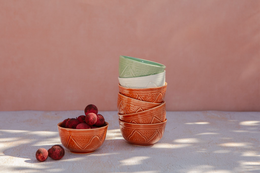 White clay bowls